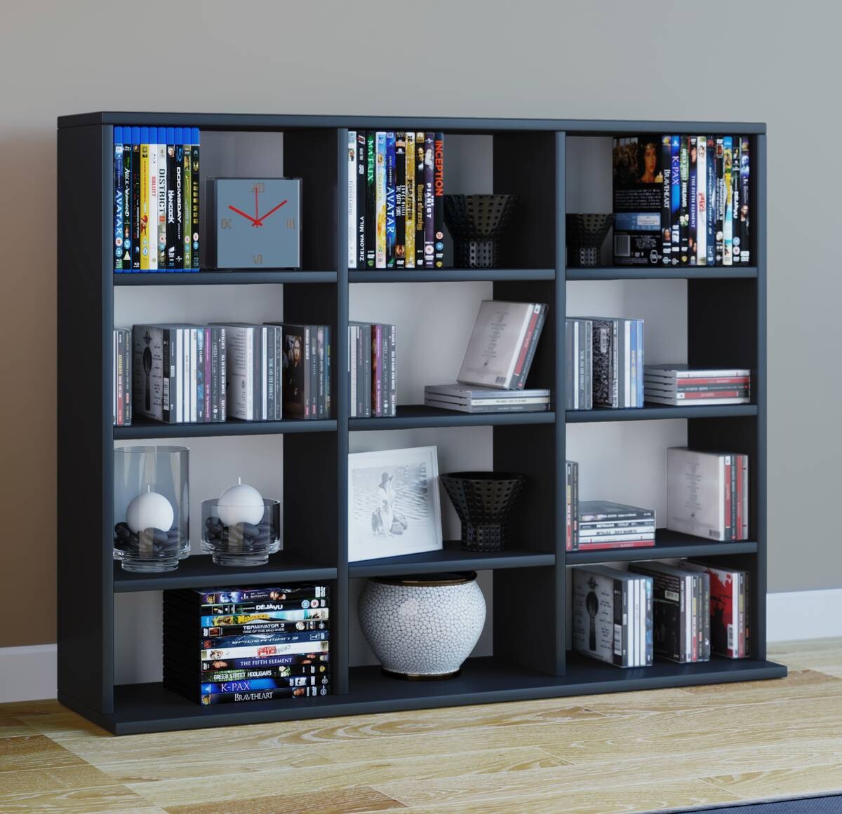 Regal Megosa Mini schwarz Holzwerkstoff B/H/T: ca. 102x83x23 cm