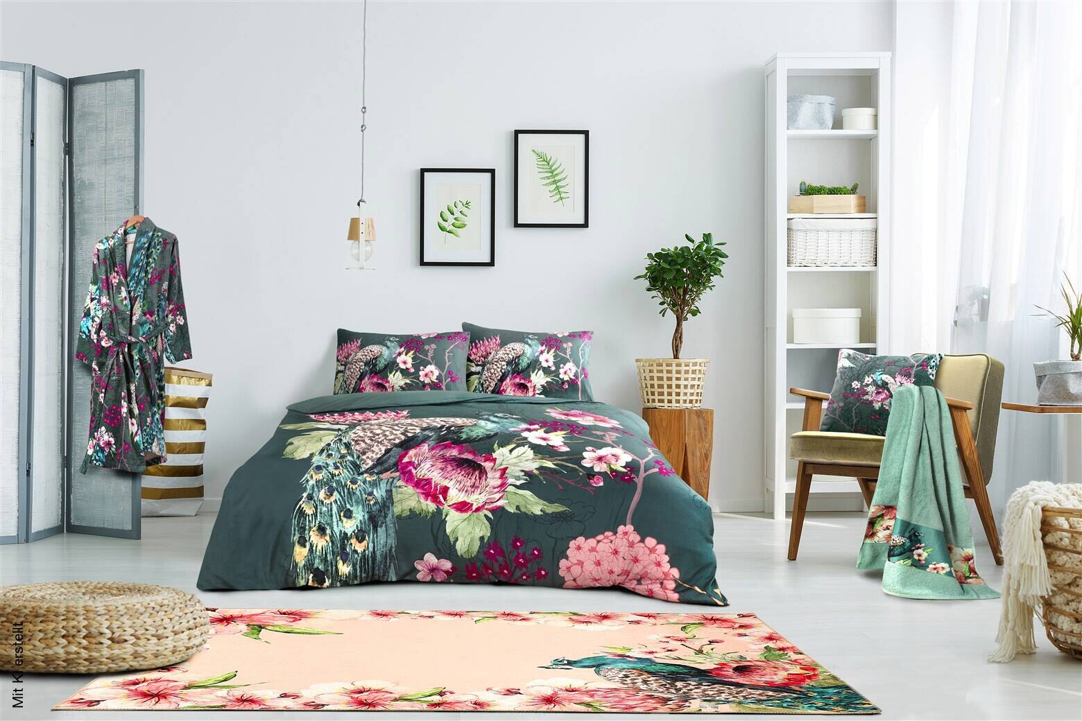 Kenda Sand Flachgewebeteppich Blossom 125 creme B/L: ca. 80x150 cm