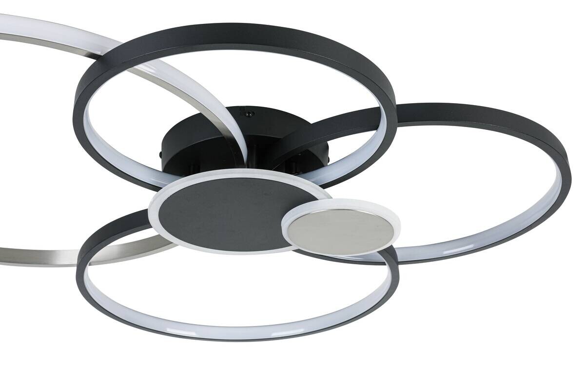 Nolo LED-Deckenleuchte Big schwarz Aluminium B/H/L: ca. 64x11x80 cm