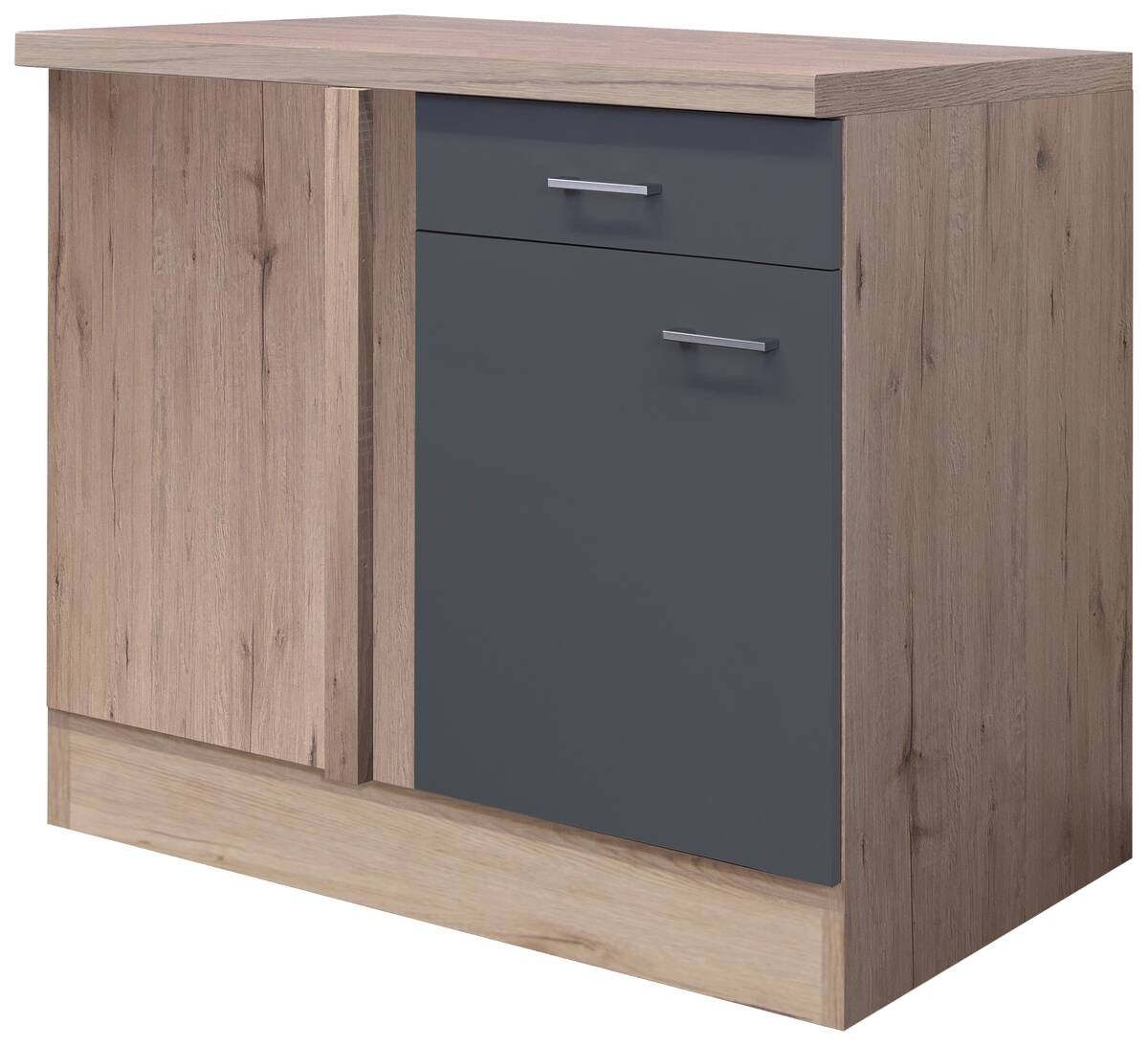 Eckunterschrank Morena grau matt B/H/T: ca. 110x85x60 cm