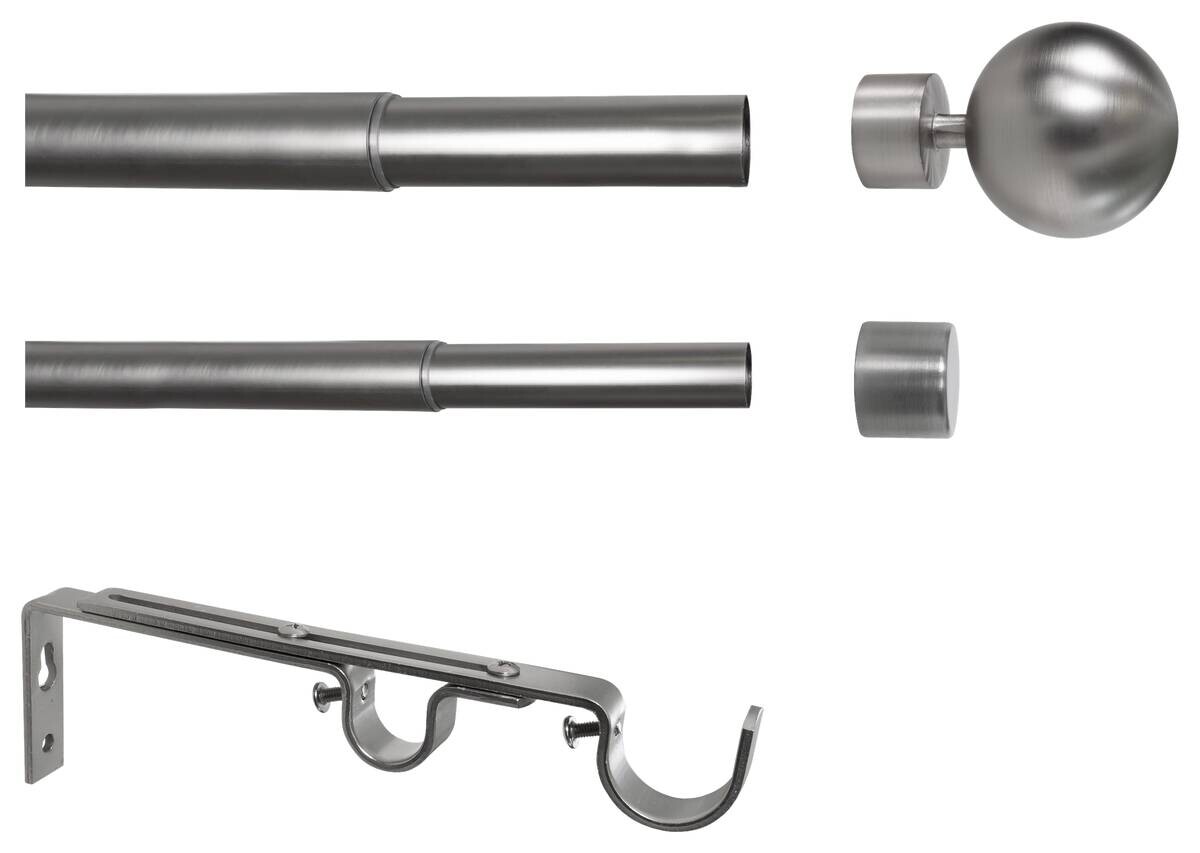 ondeco Stilgarnituren habito/ball-classic Edelstahloptik Metall ausziehbar von ca. 190 bis 360 cm 2.0 Läufe