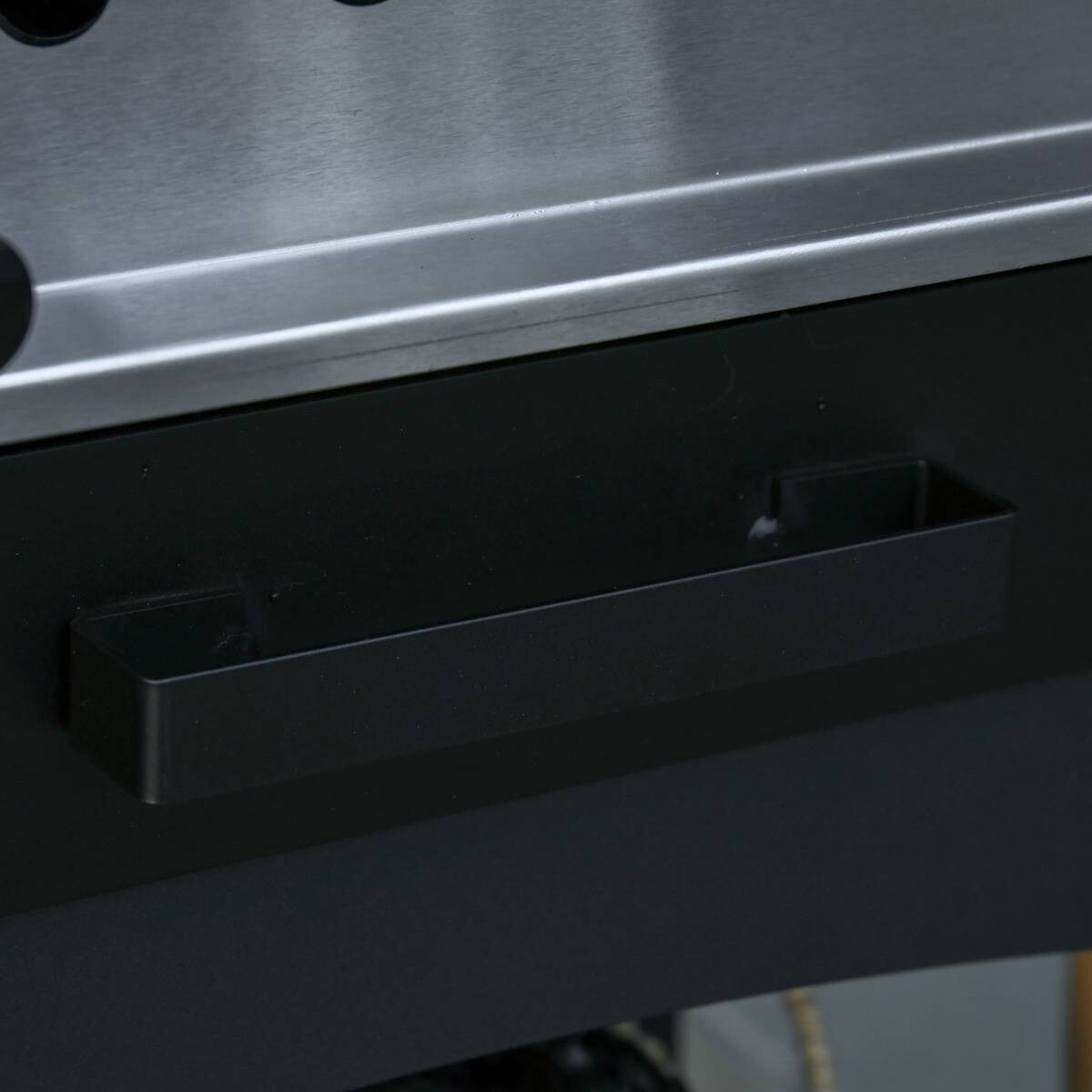 Outsunny Pizzaofen mit Schornstein schwarz Stahl B/H/L: ca. 54x161x63 cm