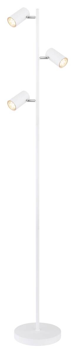 GLOBO Stehlampe weiß Metall B/H/T: ca. 23x154x25 cm GU10 3 Brennstellen