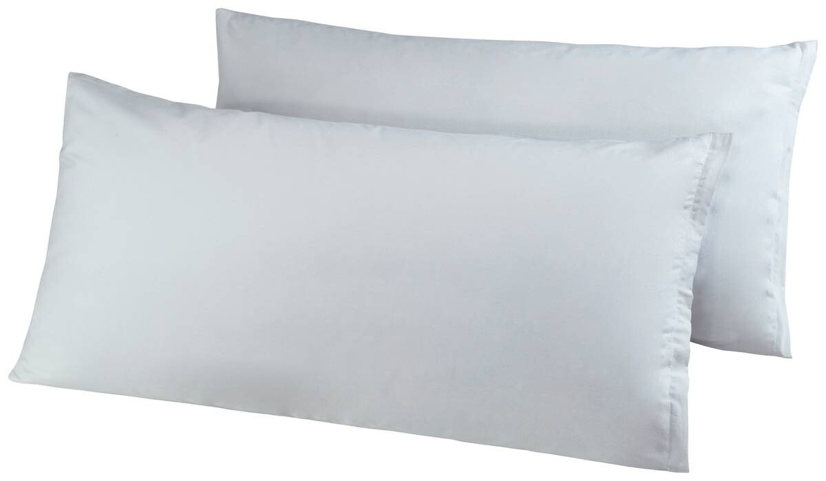 Kissenhülle Renforce silber 100% Baumwolle B/L: ca. 40x80 cm