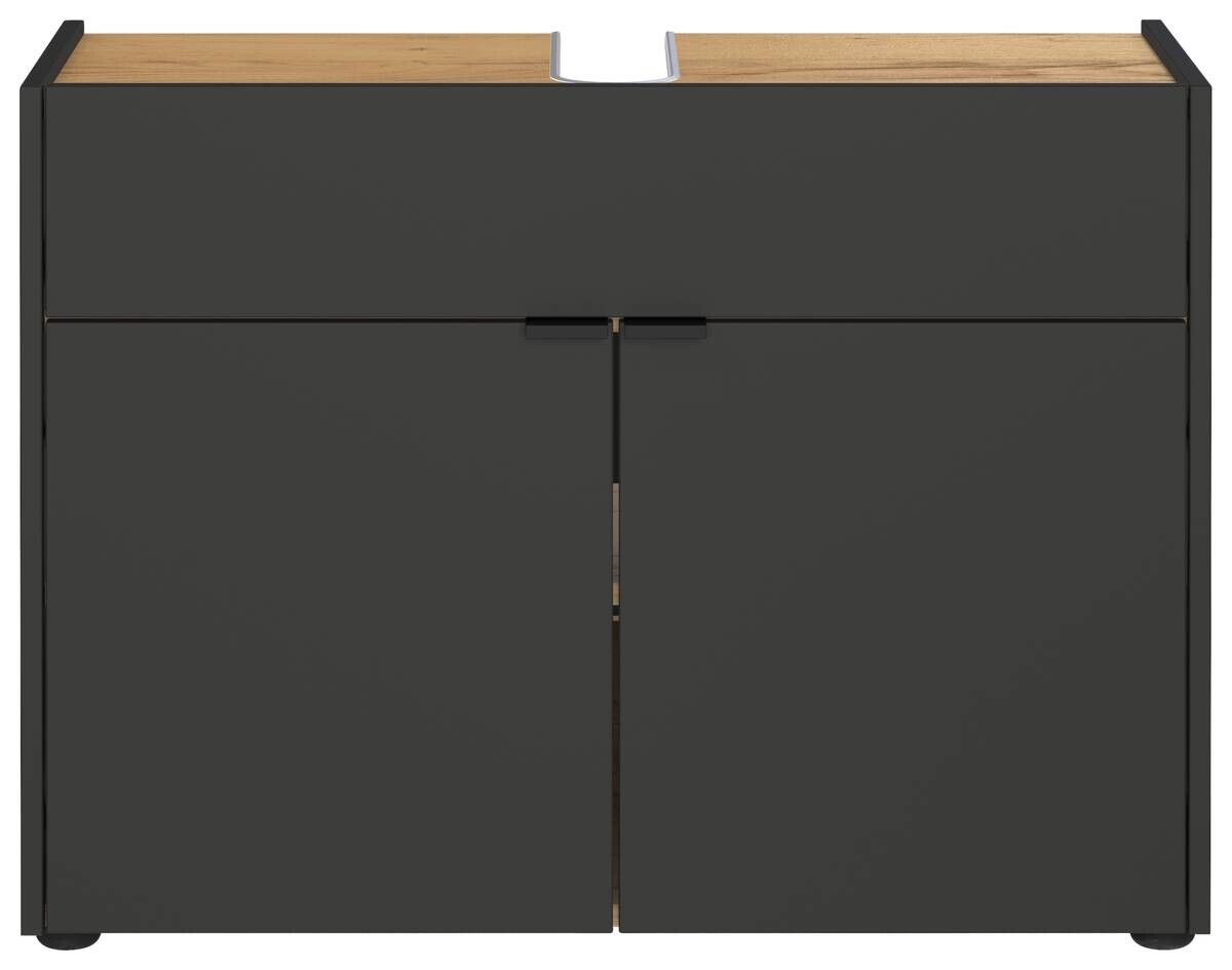 Waschbeckenunterschrank 4497-549 Graphit Eiche Navarra Nachbildung B/H/T: ca. 80x60x34 cm