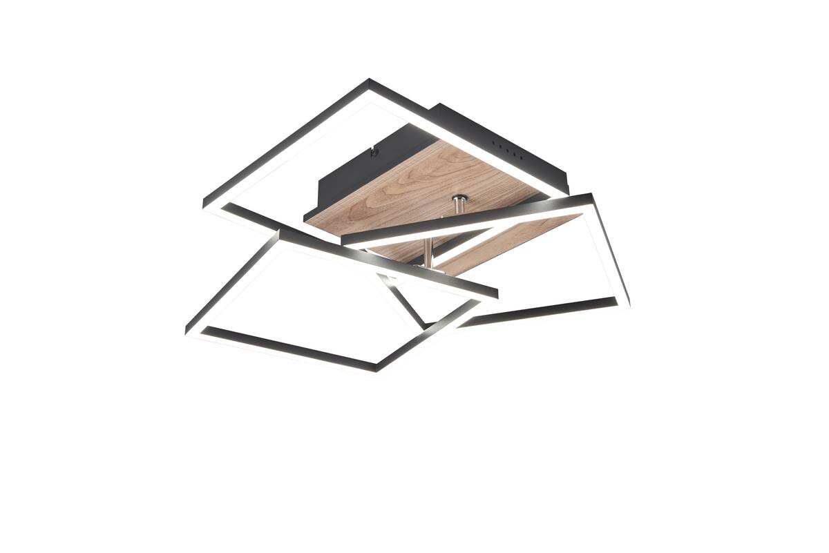 Reality LED-Deckenleuchte R62883135 Mobile schwarz Acryl Metall MDF B/H/T: ca. 39x10x42 cm 1 Brennstellen