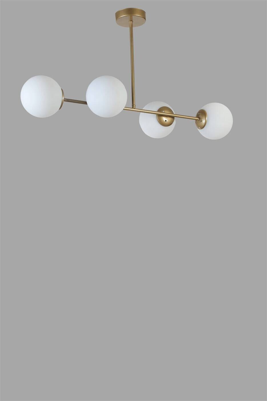 Pendelleuchte gold weiß Metall Glas B/H/T/L: ca. 15x65x15x90 cm E27 1 Brennstellen