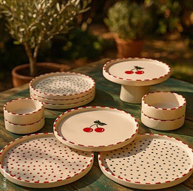 HermiaConcept Frühstücksservice beige Keramik 11 tlg.