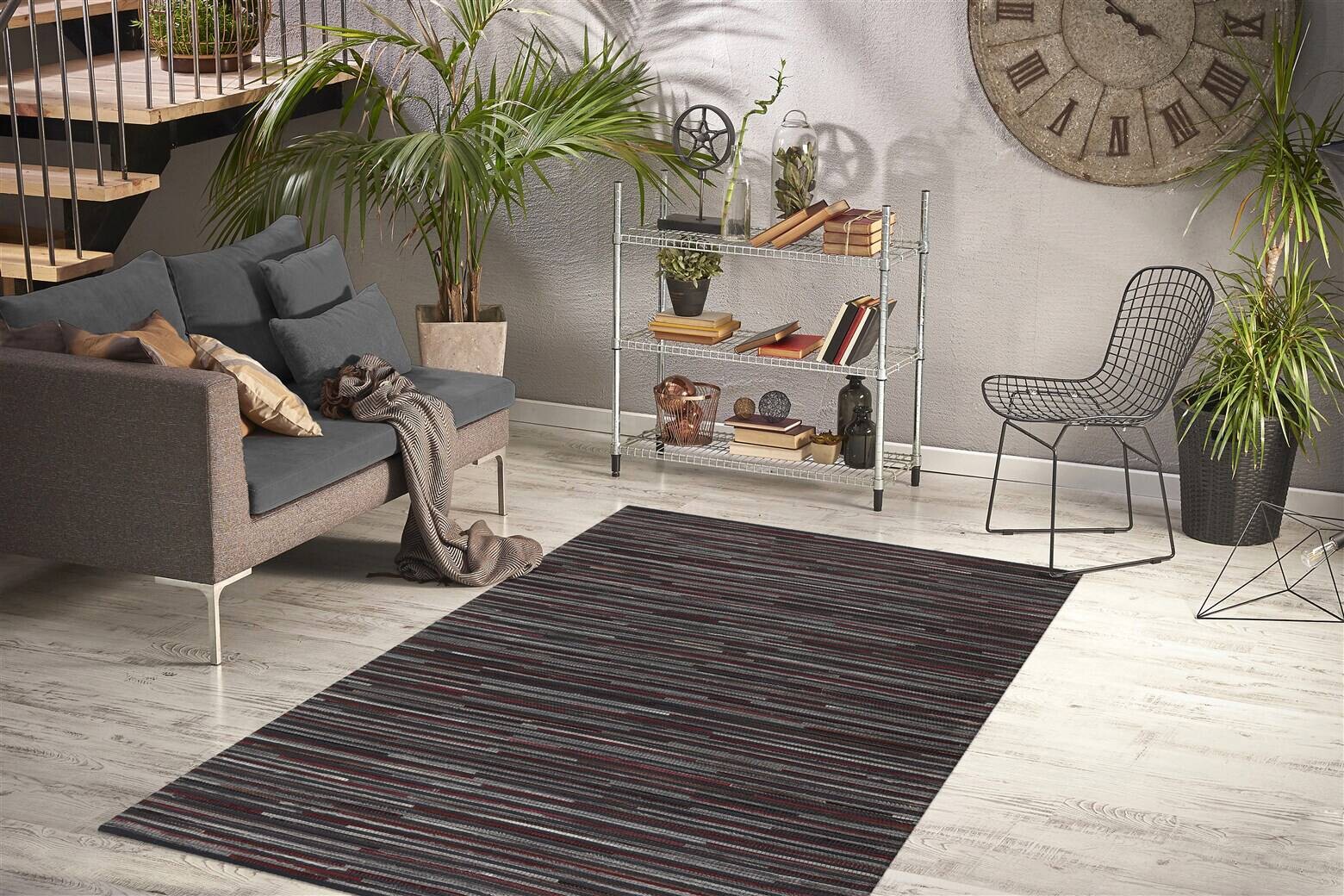 Arte Espina Kurzflorteppich Wild 8023 anthrazit B/L: ca. 120x180 cm