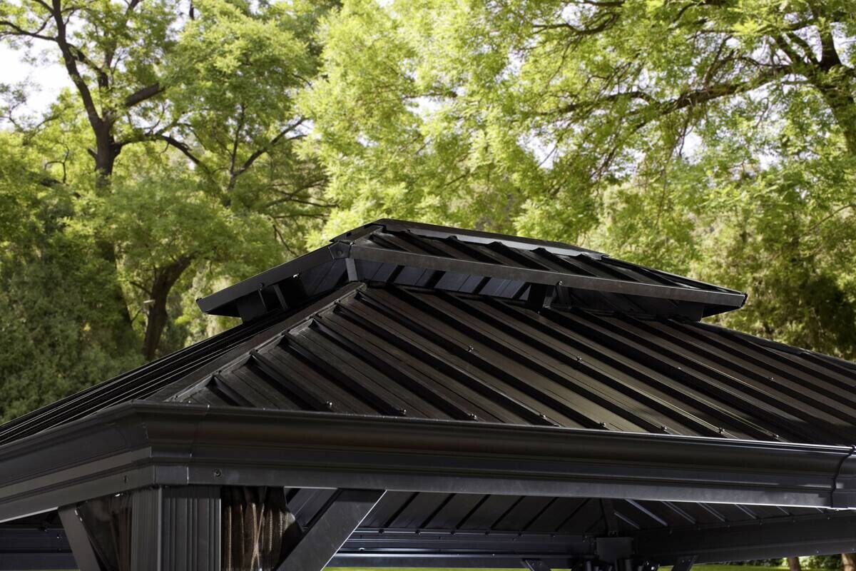 Sojag Pavillon Messina anthrazit Metall B/H/L: ca. 363x292x298 cm