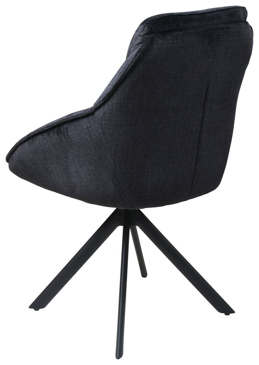 Drehstuhl Brisbane anthrazit Samt B/H/T: ca. 62x92x59 cm