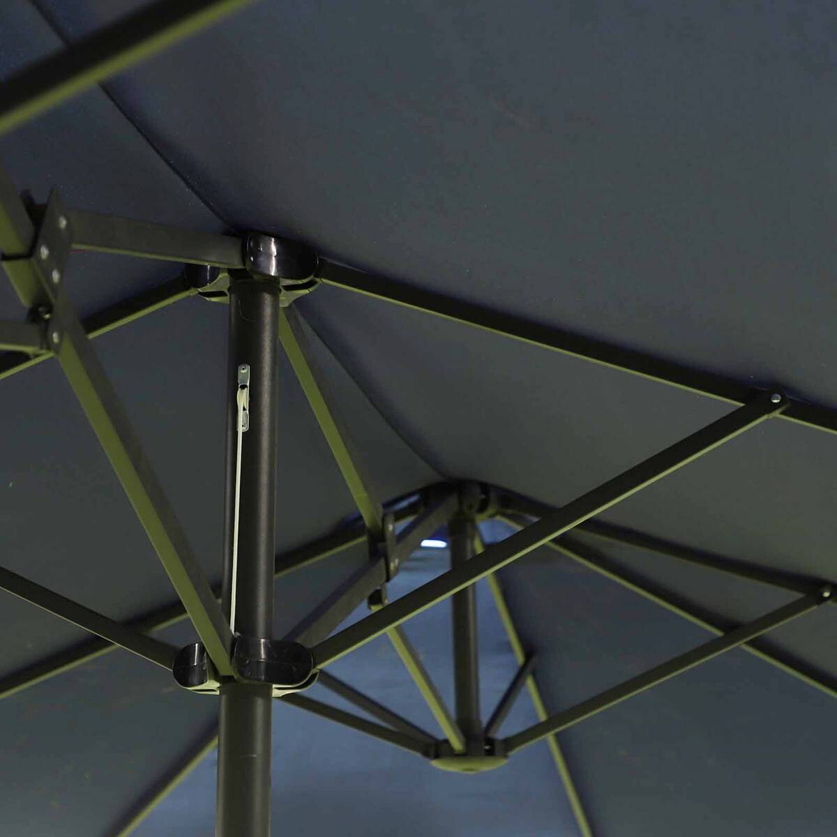 Outsunny Sonnenschirm blau Stahl B/H/L: ca. 270x240x460 cm