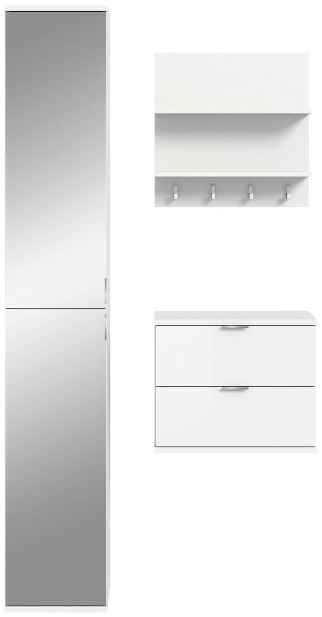 Garderobe PROJEKT X weiß weiß Hochglanz B/H/T: ca. 82x191x37 cm