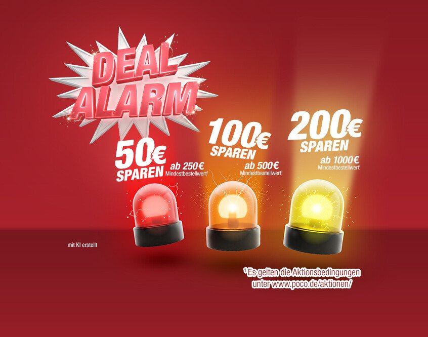 """Deal Alarm"" 50 € - MBW 250 € 100 € - MBW 500 € 200 € - MBW 1.000 €-23"
