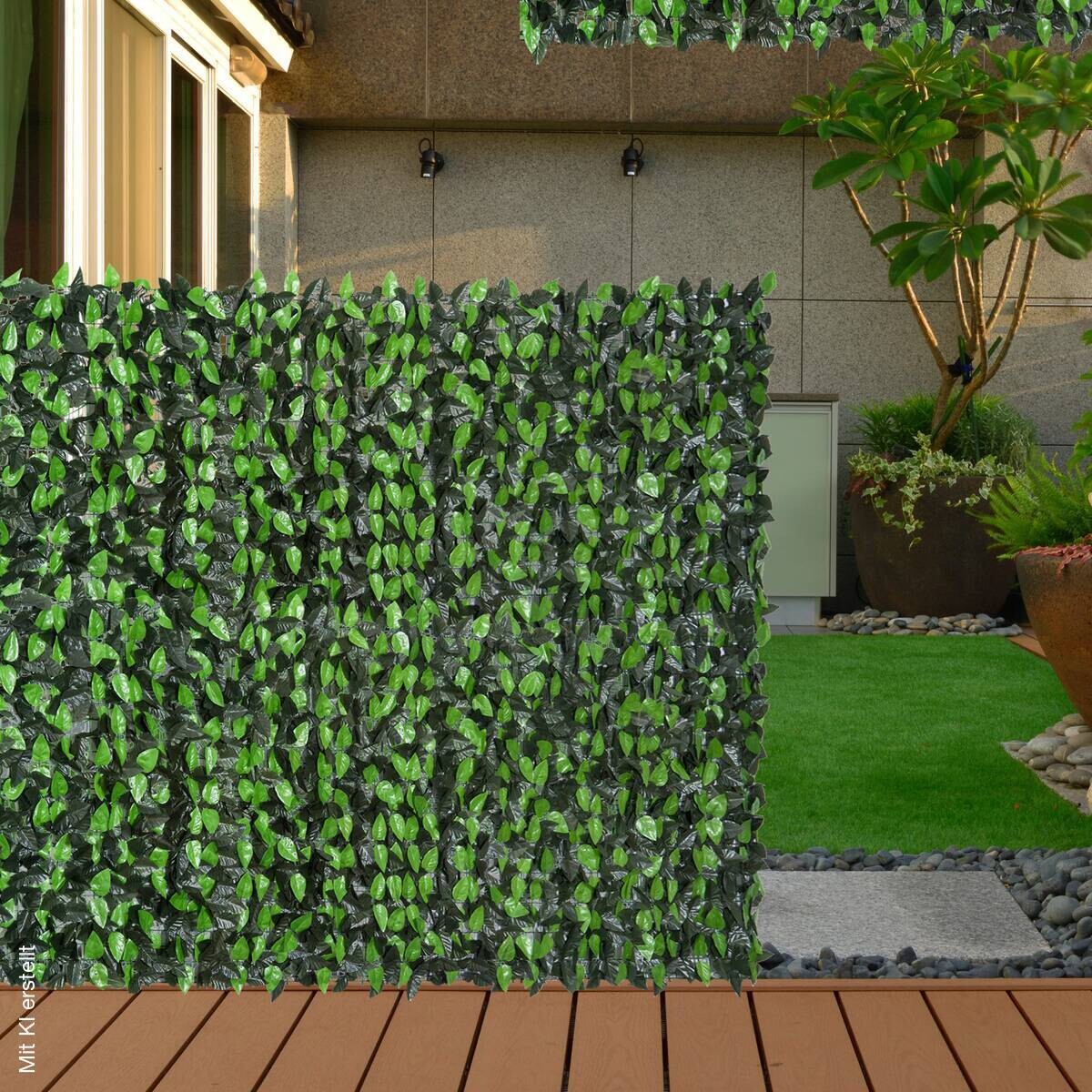 Outsunny Künstliche Hecke grün Kunststoff H/L: ca. 100x300 cm