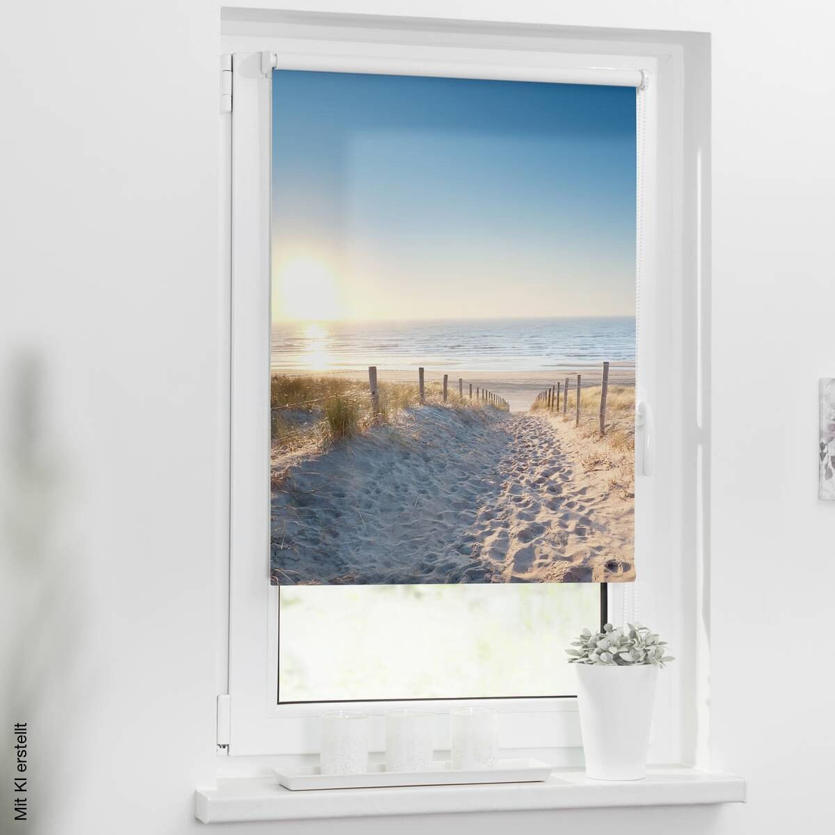 LICHTBLICK Rollo Ostseestrand blau B/L: ca. 120x150 cm
