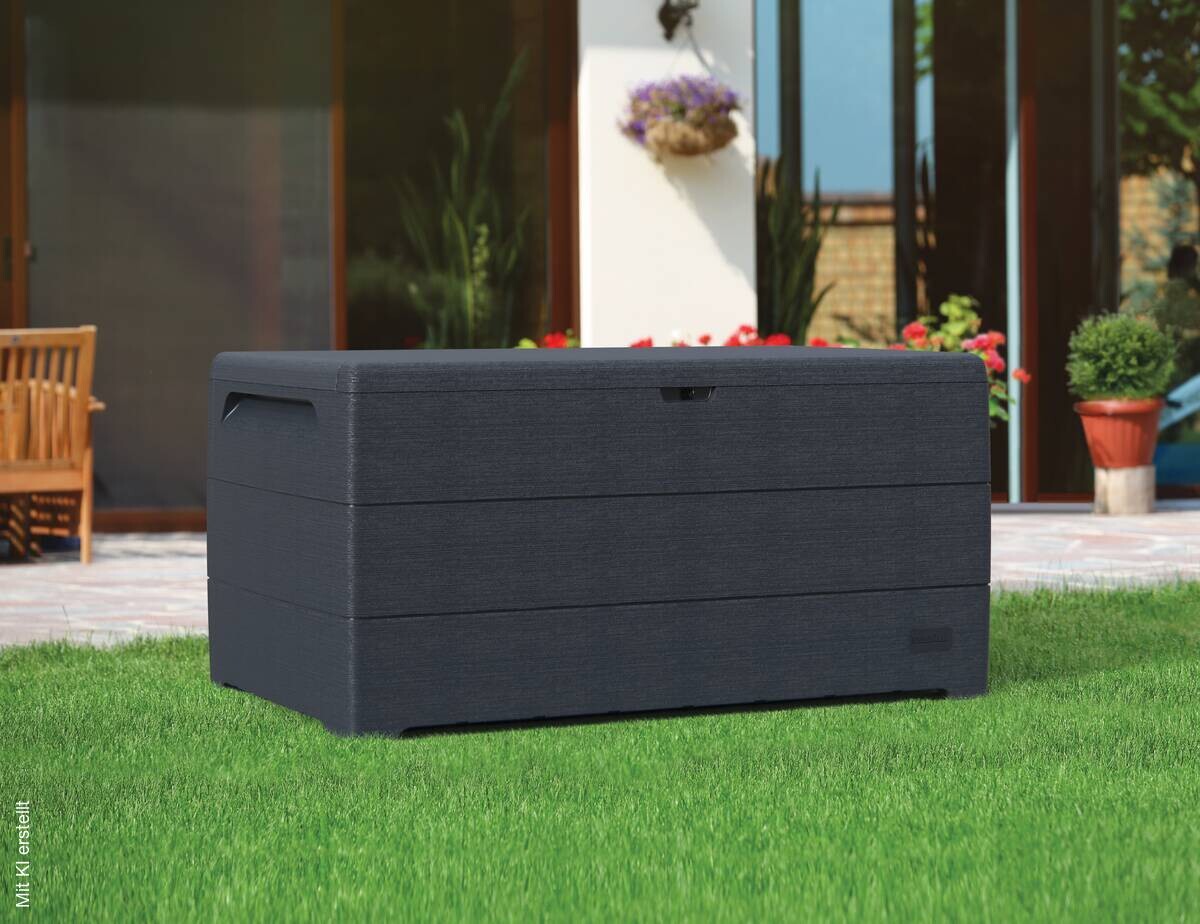 VCM Aufbewahrungsbox Durabox grau Kunststoff B/H/L: ca. 70x63x130 cm