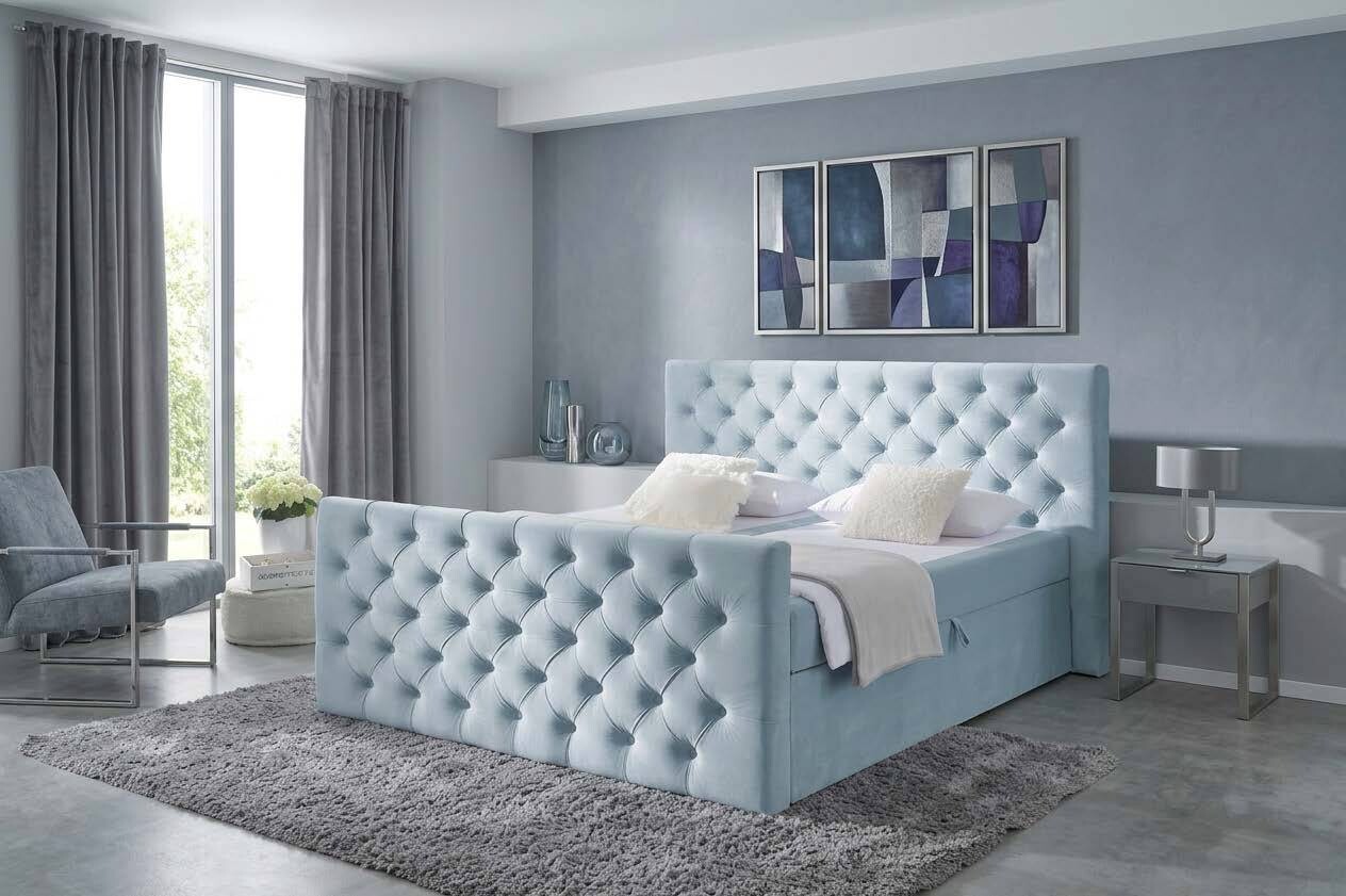 Boxbett Glow hellblau Liegefläche B/L: ca. 160x200 cm