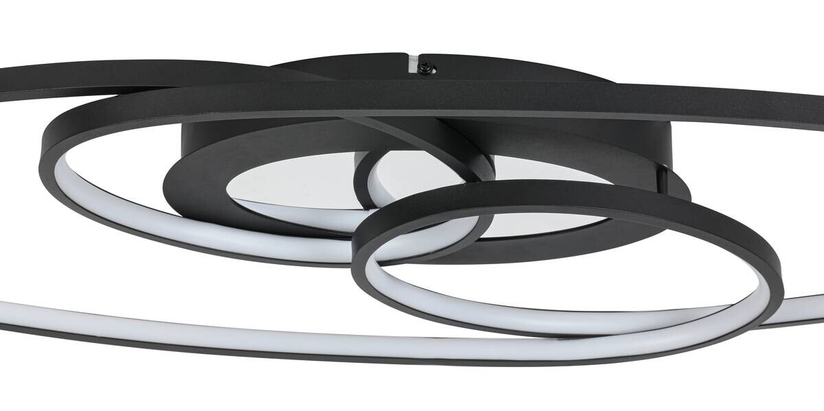 Nolo LED-Deckenleuchte Flow schwarz Metall B/H/L: ca. 30x7,5x85 cm