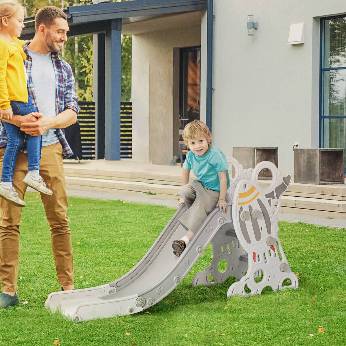 AIYAPLAY Outdoor-Spielzeug grau B/H/L: ca. 46,5x157x80 cm
