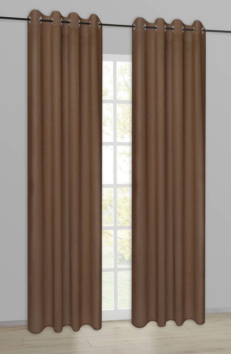happy home Ösenvorhang Freiburg Mocha Mousse B/L: ca. 140x235 cm