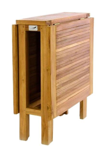 VCM Balkontisch braun Teakholz B/H/L: ca. 65x75x130 cm