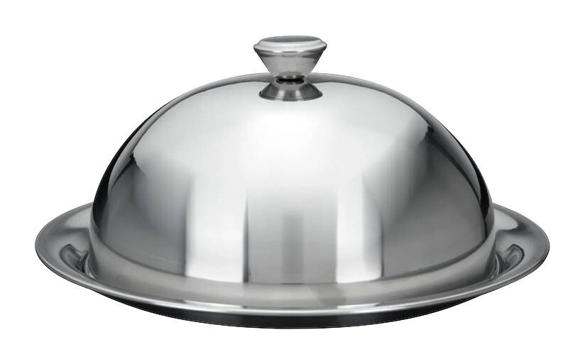Kuchenglocke silber Edelstahl H/D: ca. 14x24,5 cm