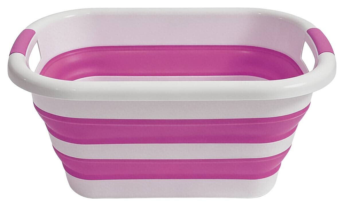 Korb pink Kunststoff B/H/L: ca. 28,5x15,5x40 cm
