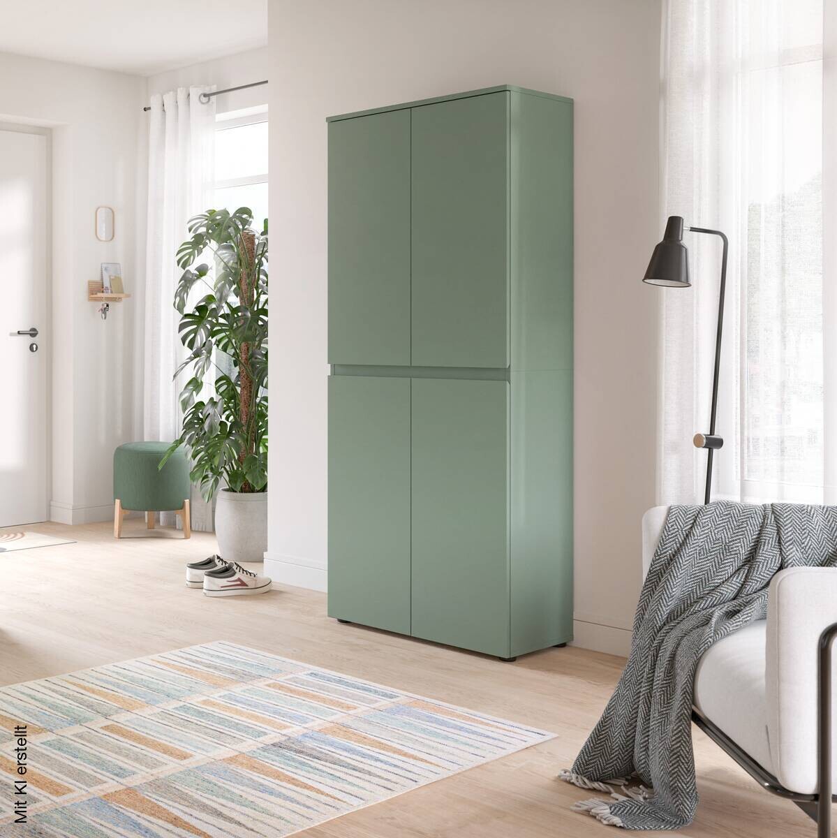 Schrank SCARPA grün B/H/T: ca. 70x175x37 cm