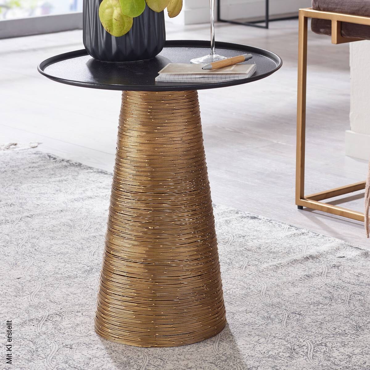 Beistelltisch gold B/H/T: ca. 40x45x40 cm