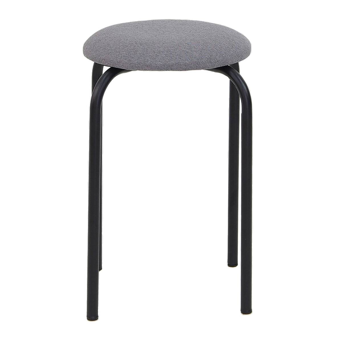 Stapelhocker Fred grau Stoff B/H/T: ca. 30x46x30 cm