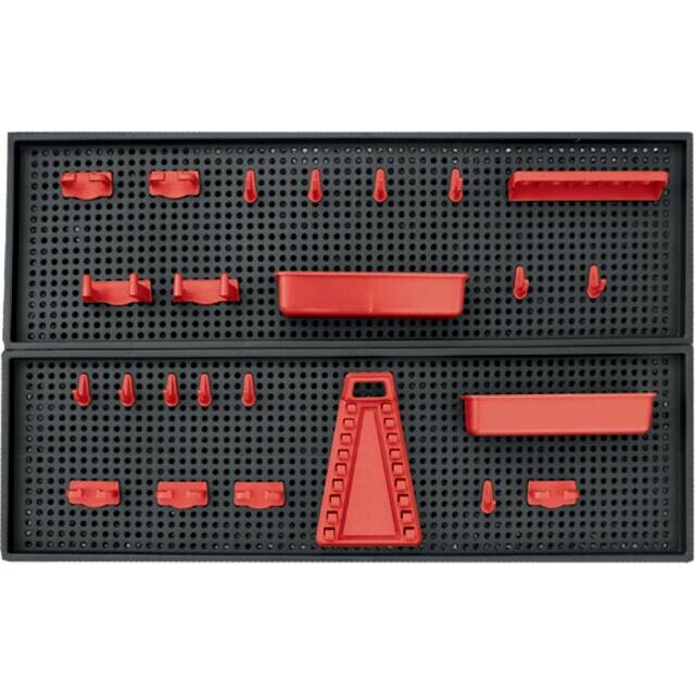 Lochplatten-Bausatz schwarz B/T/L: ca. 80x8x25 cm