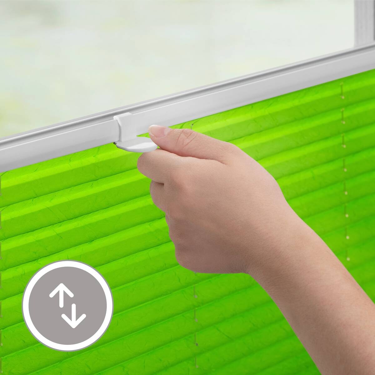 LICHTBLICK Spannplissee grün B/L: ca. 95x130 cm