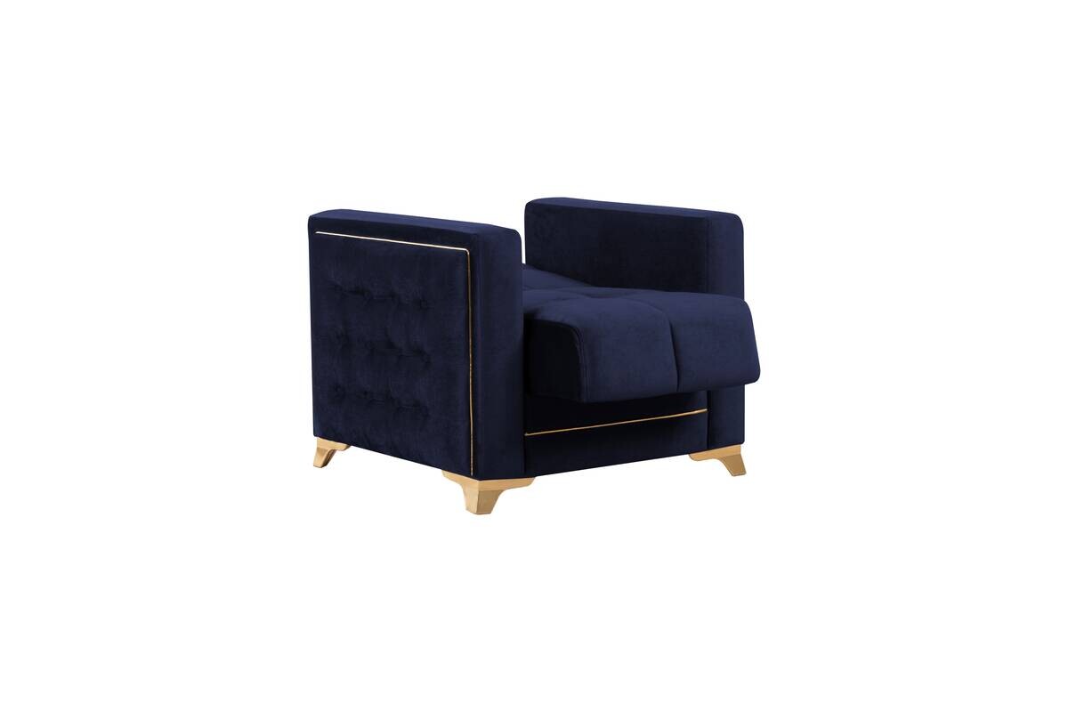 Sofa 3-2-1 Cavana nachtblau Microfaser