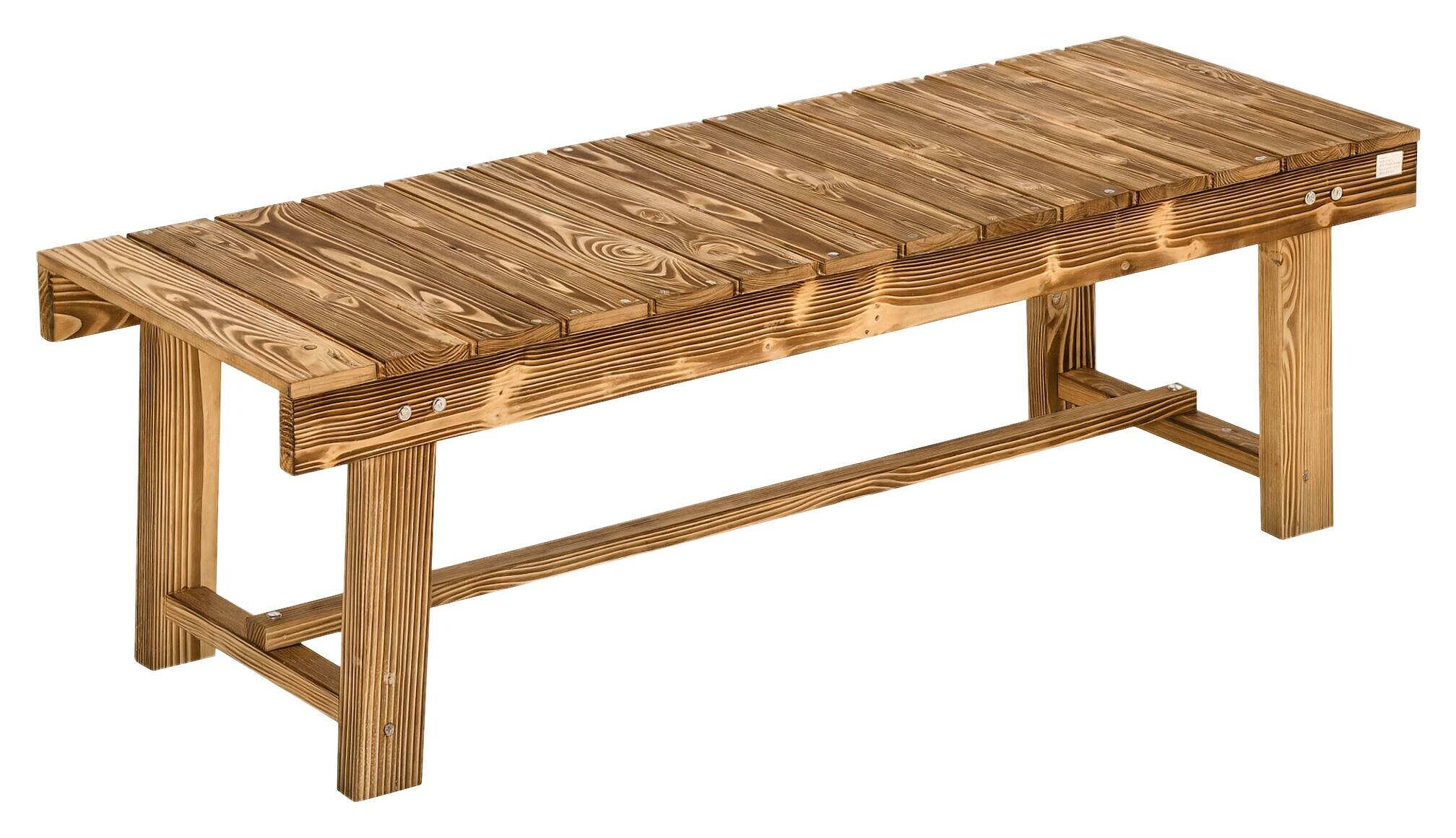 Outsunny Gartenbank braun Holz B/H/L: ca. 38x35x110 cm