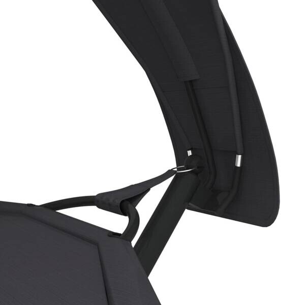 vidaXL Loungebett schwarz Stahl B/H/L: ca. 114x171x274 cm