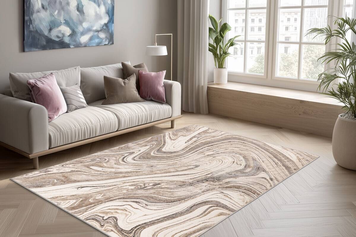 Kayoom Teppich Chalk 125 silber B/L: ca. 120x170 cm