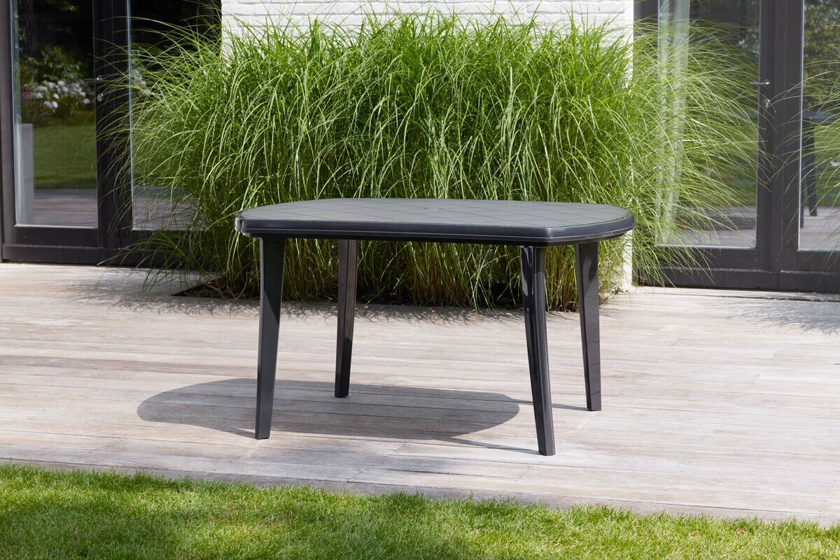 Jardin Tisch Elise Graphit Kunststoff B/H/L: ca. 90,5x6,5x137 cm