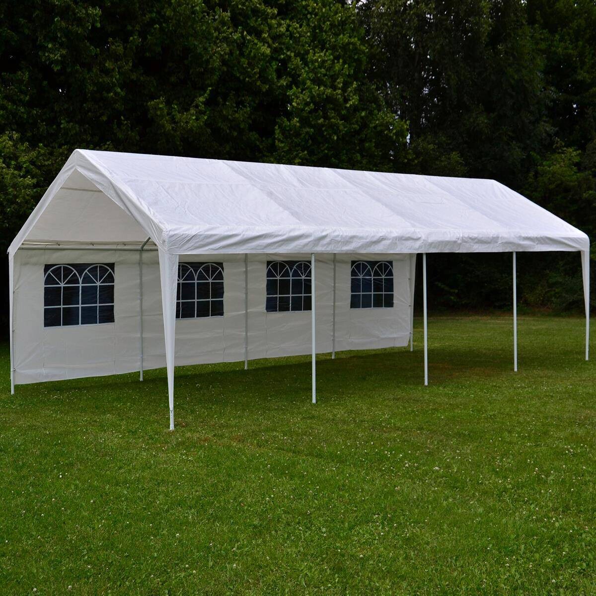 VCM Pavillon weiß Metall B/H/L: ca. 400x200x800 cm