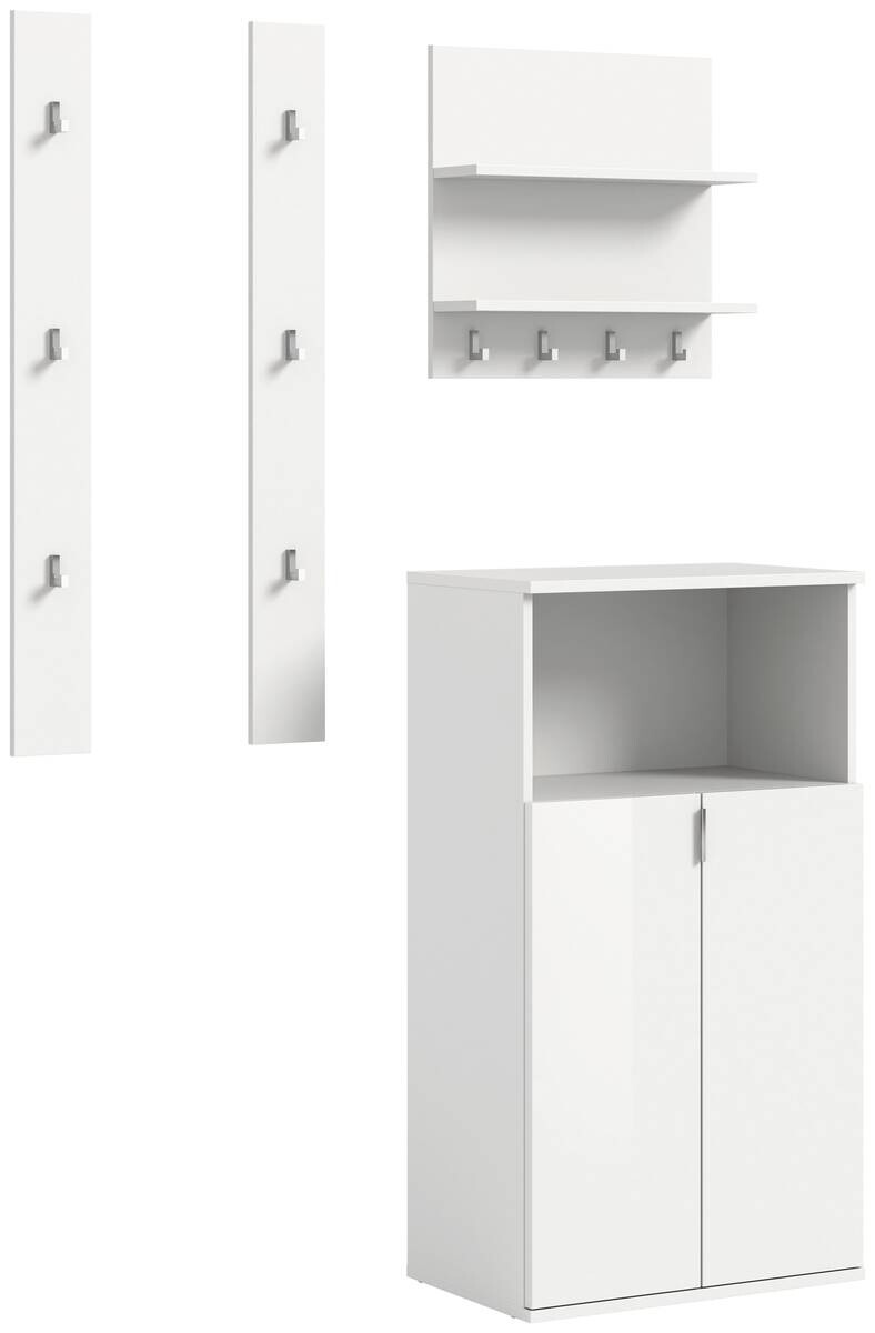 Garderobe PROJEKT X weiß weiß Hochglanz B/H/T: ca. 111x191x37 cm