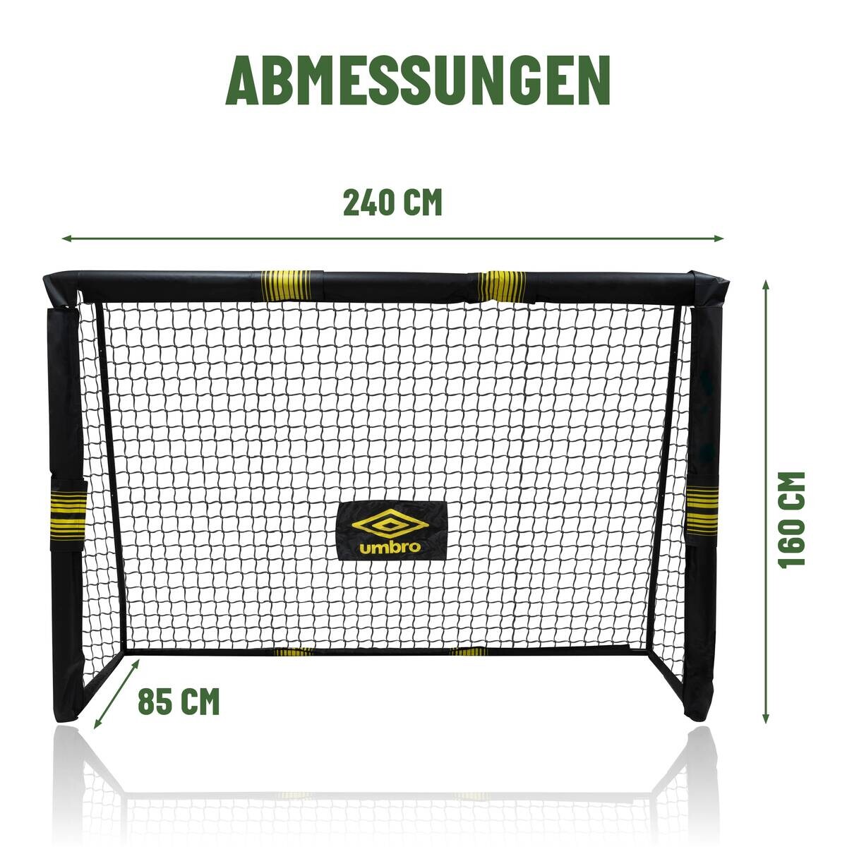 umbro Fußballtor schwarz B/H/L: ca. 160x85x240 cm