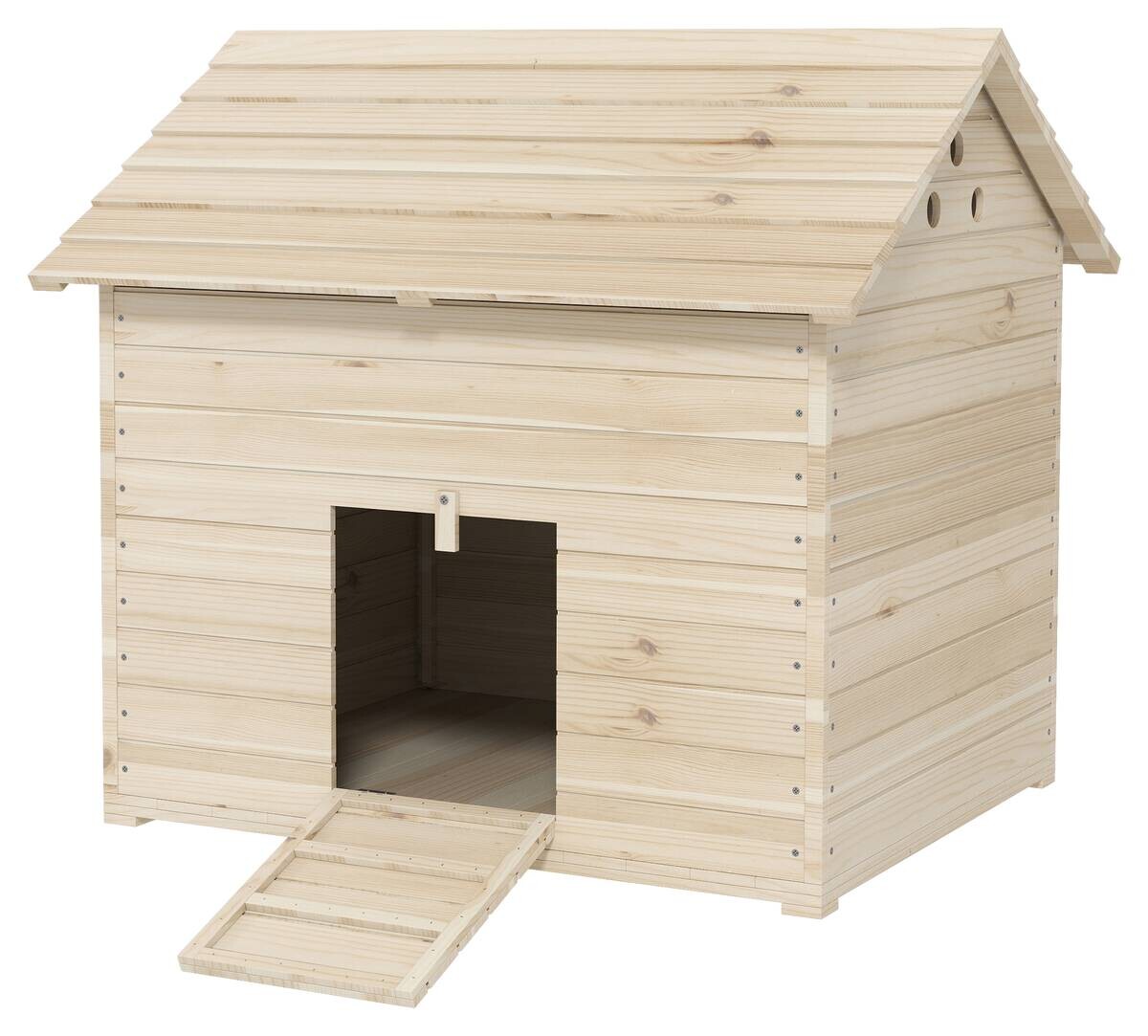 PawHut Entenhaus Holzoptik Holz B/H/L: ca. 82,5x91x100 cm