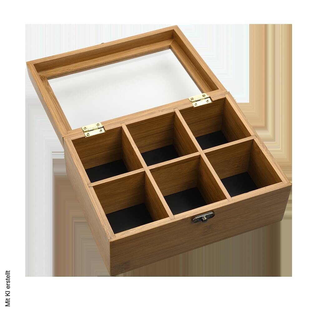 Kesper Teebox braun Bambus B/H/L: ca. 16x9x21,8 cm