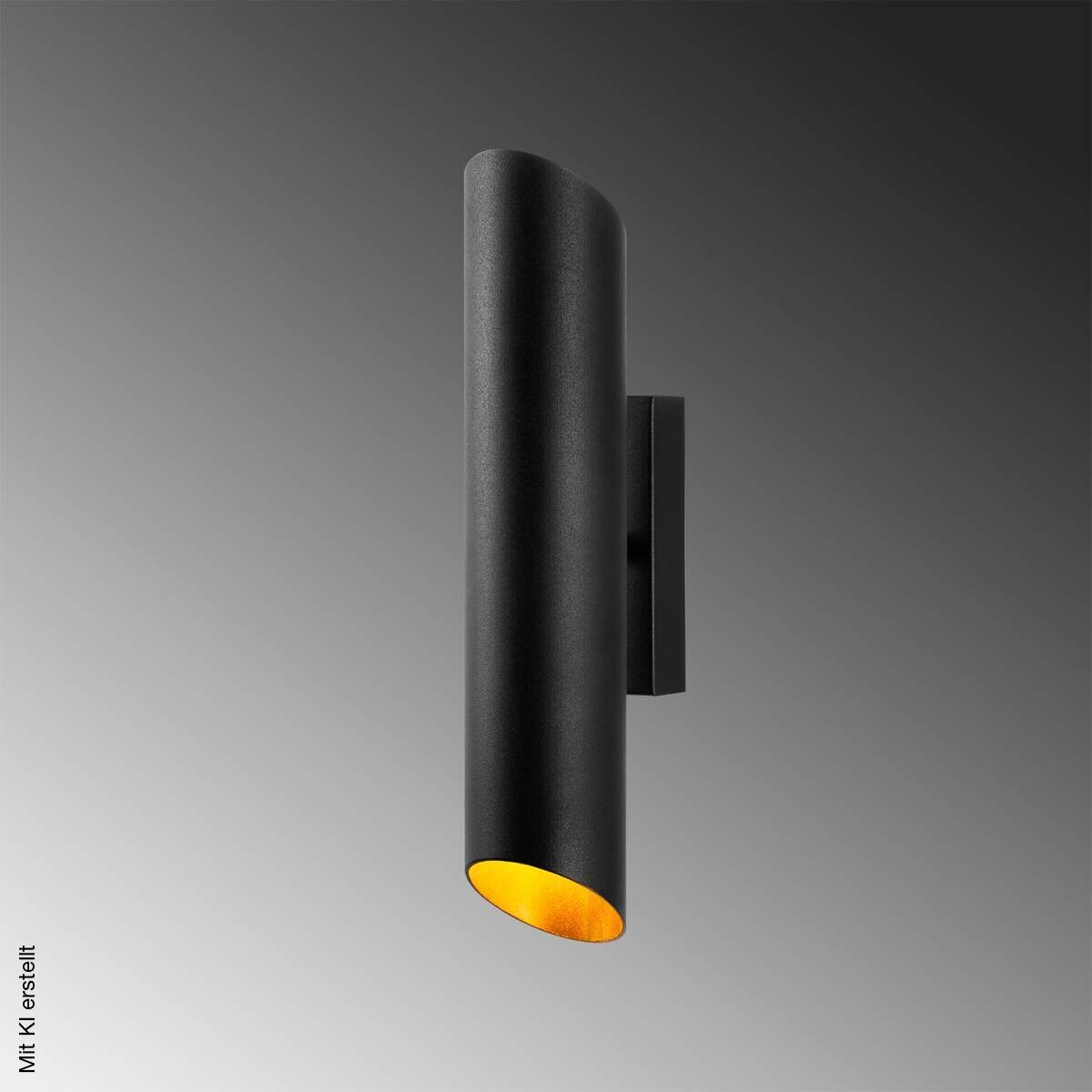 Opviq Wandleuchte gold schwarz Metall B/H/L: ca. 12x40x8 cm G9 2 Brennstellen