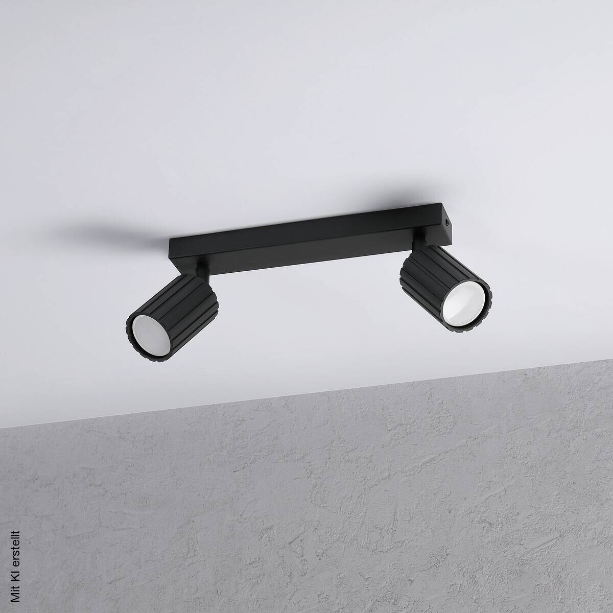 Lamkur Strahler Prisma schwarz Stahl B/H/L: ca. 6,5x16,5x30 cm 2 Brennstellen