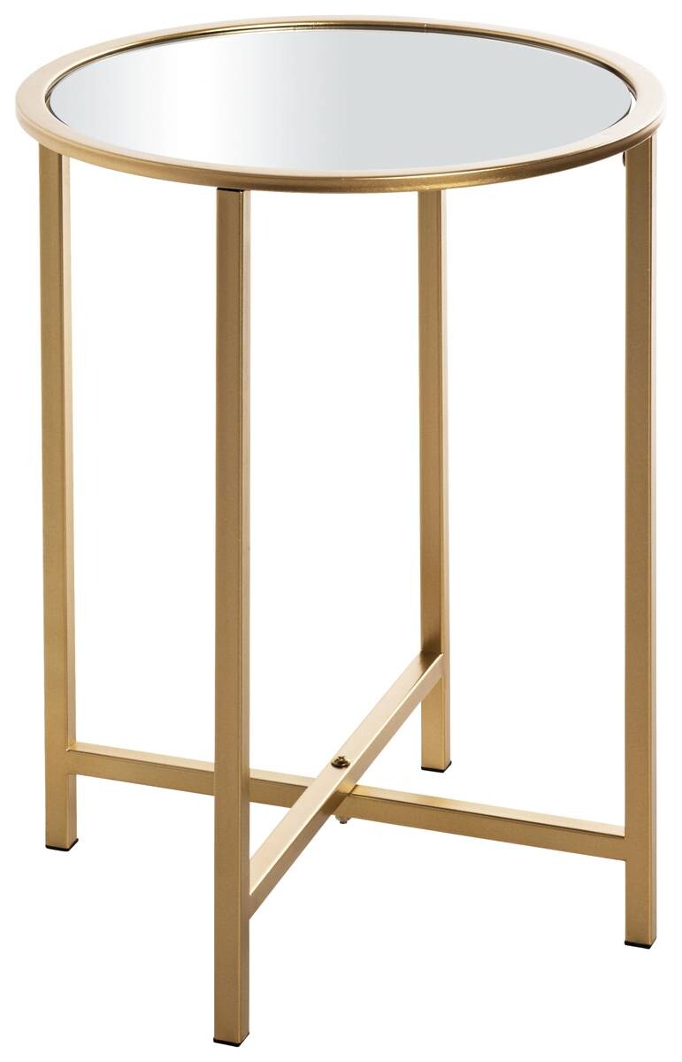 Beistelltisch gold Optik Metall H/D: ca. 39x53 cm