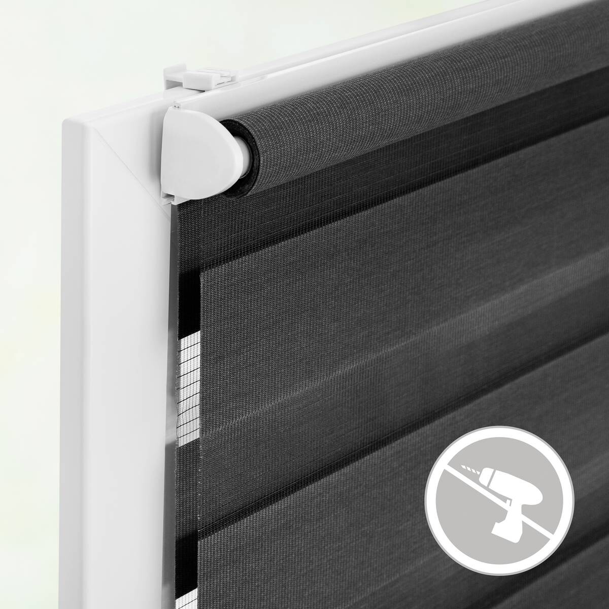 LICHTBLICK Doppelrollo Duo anthrazit B/L: ca. 90x150 cm