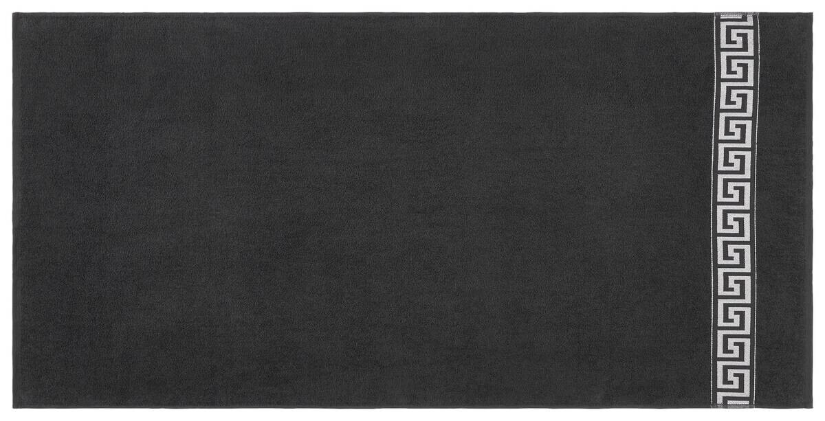 POCOline Duschtuch Mäander schwarz 100% Baumwolle B/L: ca. 80x160 cm