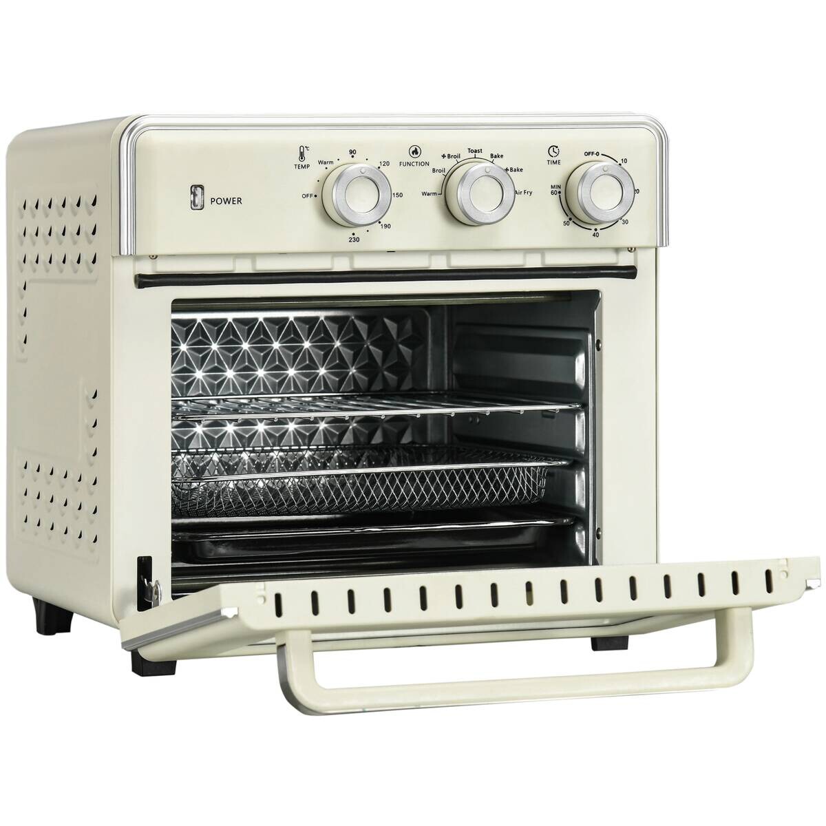 HOMCOM Küchengerät 800-152V90CW cremeweiß Edelstahl B/H/L: ca. 37,7x36x34,5 cm