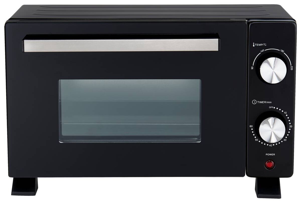 POCOline Mini-Backofen schwarz Metall B/H/L: ca. 29,6x23,1x39,1 cm ca. 9 l